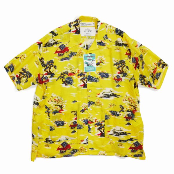 画像1: DAIRIKU/"Cliff" Aloha Shirt（Yellow）［アロハシャツ-24春夏］ (1)