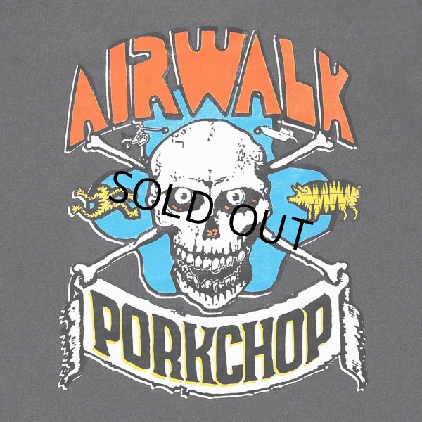 画像4: PORKCHOP/AP SKELETON TEE（×AIRWALK CLASSICS）（ASH BLACK）［プリントT-24春夏］ (4)
