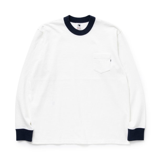 画像1: 【30%OFF】RATS/TRIM LS TEE（WHITE）［トリム長袖T-24春夏］ (1)