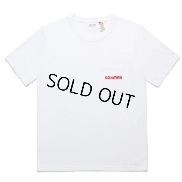画像1: WACKO MARIA/US FABRIC POCKET T-SHIRT（WHITE）［刺繍ポケT-24春夏］ (1)