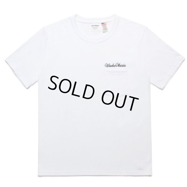 画像1: WACKO MARIA/US FABRIC POCKET T-SHIRT（WHITE）［刺繍ポケT-24春夏］ (1)