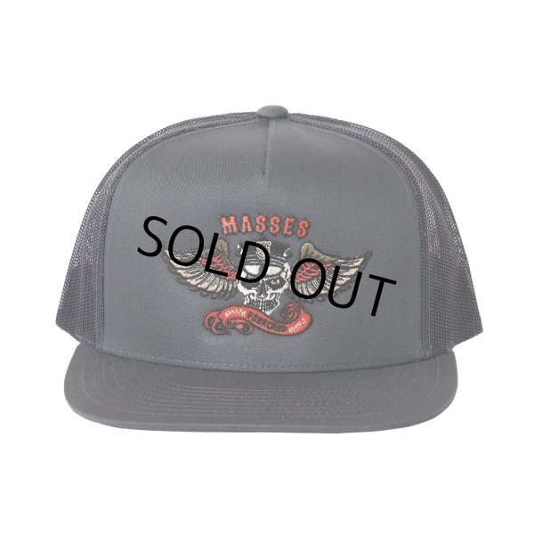 画像1: PORKCHOP/MESH CAP EAGLE P（×MASSES）（CHARCOAL）［メッシュキャップ-24春夏］ (1)
