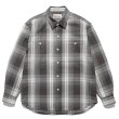 画像1: WACKO MARIA/CHECK FLANNEL SHIRT（GRAY）［チェックフランネルシャツ-24春夏］ (1)