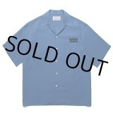 画像: WACKO MARIA/50'S OPEN COLLAR SHIRT（BLUE）［50'Sオープンカラーシャツ-24春夏］