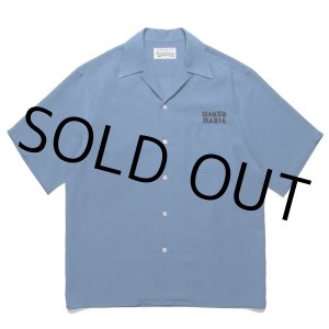 画像: WACKO MARIA/50'S OPEN COLLAR SHIRT（BLUE）［50'Sオープンカラーシャツ-24春夏］