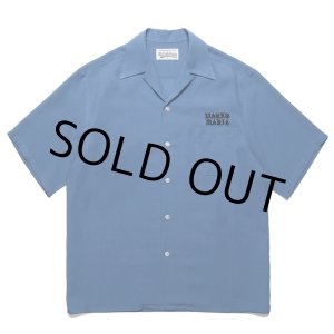 画像: WACKO MARIA/50'S OPEN COLLAR SHIRT（BLUE）［50'Sオープンカラーシャツ-24春夏］