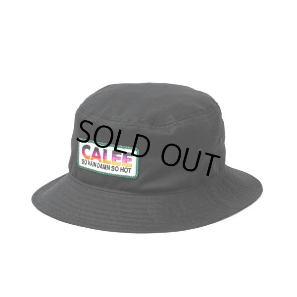画像1: 【30%OFF】CALEE/EMBROIDERY & WAPPEN BUCKET HAT ＜TYPE C＞（Black/C）［バケットハット-24春夏］ (1)
