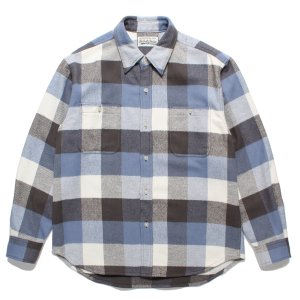 画像: WACKO MARIA/BLOCK CHECK FLANNEL SHIRT（L-PURPLE）［ブロックチェックフランネルシャツ-24春夏］