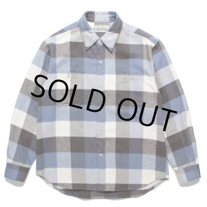 画像: WACKO MARIA/BLOCK CHECK FLANNEL SHIRT（L-PURPLE）［ブロックチェックフランネルシャツ-24春夏］