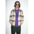 画像2: WACKO MARIA/BLOCK CHECK FLANNEL SHIRT（YELLOW）［ブロックチェックフランネルシャツ-24春夏］ (2)