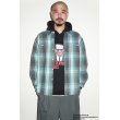 画像2: WACKO MARIA/CHECK FLANNEL SHIRT（GRAY）［チェックフランネルシャツ-24春夏］ (2)