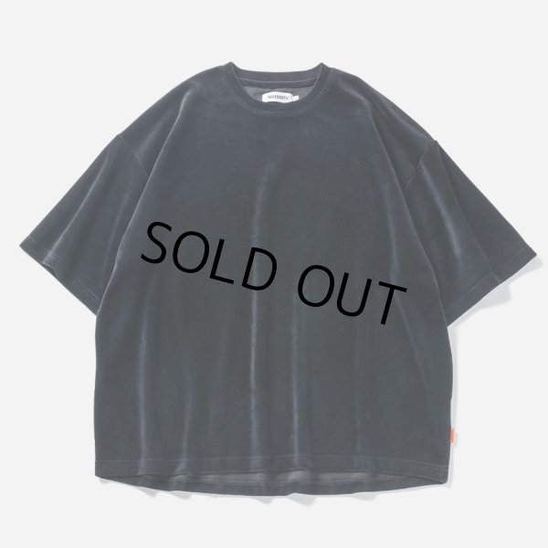 画像1: TIGHTBOOTH/VELOUR T-SHIRT（Black）［ベロアT-24春夏］ (1)