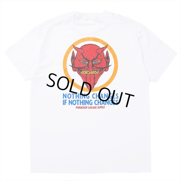 画像1: PORKCHOP/NOTHING DEVIL TEE（WHITE）［プリントT-24春夏］ (1)