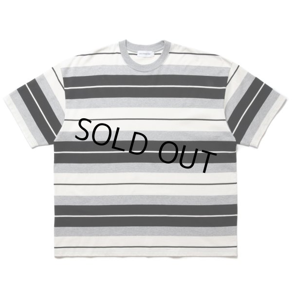 画像1: COOTIE PRODUCTIONS/Panel Border S/S Tee（Black/Ash Gray/White）［パネルボーダーT-24春夏］ (1)