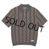 画像: WACKO MARIA/STRIPED JACQUARD SUMMER KNIT POLO SHIRT（BLACK）［ストライプジャガードサマーニットポロシャツ-24春夏］