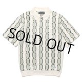 画像: WACKO MARIA/STRIPED JACQUARD SUMMER KNIT POLO SHIRT（BEIGE）［ストライプジャガードサマーニットポロシャツ-24春夏］
