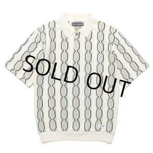 画像: WACKO MARIA/STRIPED JACQUARD SUMMER KNIT POLO SHIRT（BEIGE）［ストライプジャガードサマーニットポロシャツ-24春夏］