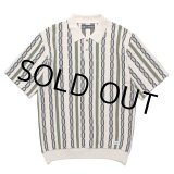 画像: WACKO MARIA/STRIPED JACQUARD SUMMER KNIT POLO SHIRT（BEIGE）［ストライプジャガードサマーニットポロシャツ-24春夏］