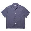 画像1: WACKO MARIA/TESSITURA MONTI / OPEN COLLAR SHIRT（NAVY）［オープンカラーシャツ-24春夏］ (1)