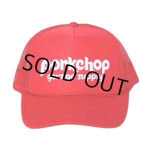 画像: PORKCHOP/WHEEL LOGO MESH CAP（RED）［メッシュキャップ-23秋冬］