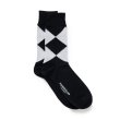 画像2: 【30%OFF】RATS/50'S EGYPTIAN COTTON ARGYLE SOCKS（BLACK）［ソックス-24春夏］ (2)