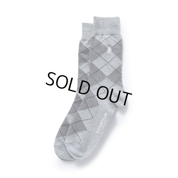 画像1: RATS/COTTON ACRYLIC ARGYLE SOCKS（GRAY）［ソックス-24春夏］ (1)