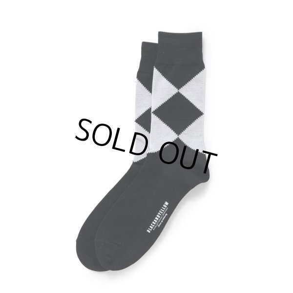 画像1: 【30%OFF】RATS/50'S EGYPTIAN COTTON ARGYLE SOCKS（BLACK）［ソックス-24春夏］ (1)