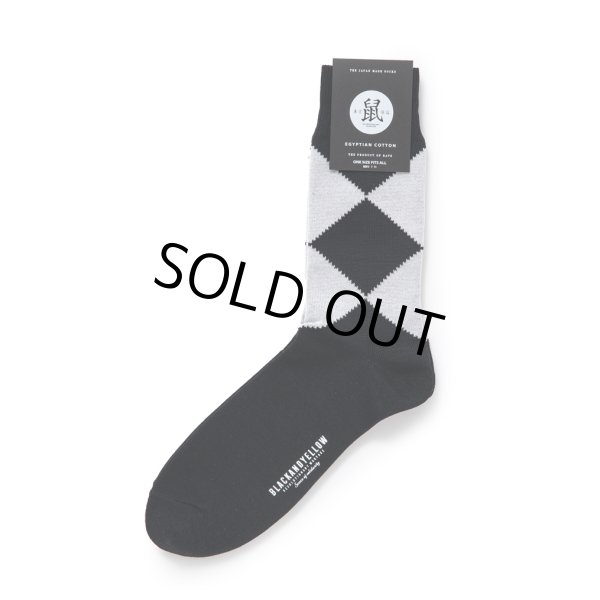 画像3: 【30%OFF】RATS/50'S EGYPTIAN COTTON ARGYLE SOCKS（BLACK）［ソックス-24春夏］ (3)