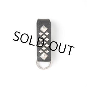 画像: CALEE/STUDS LEATHER SNAP KEY RING（BLACK）［スナップレザーキーリング-24春夏］