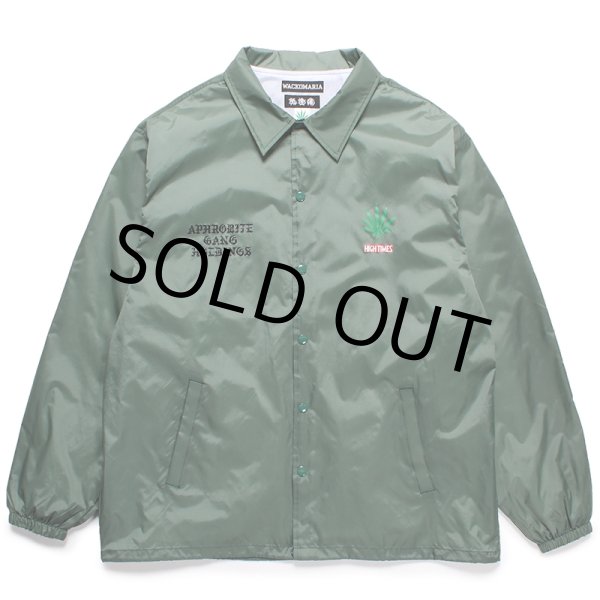 画像1: WACKO MARIA/舐達麻 / HIGH TIMES / COACH JACKET（GREEN）［コーチJKT-24春夏］ (1)