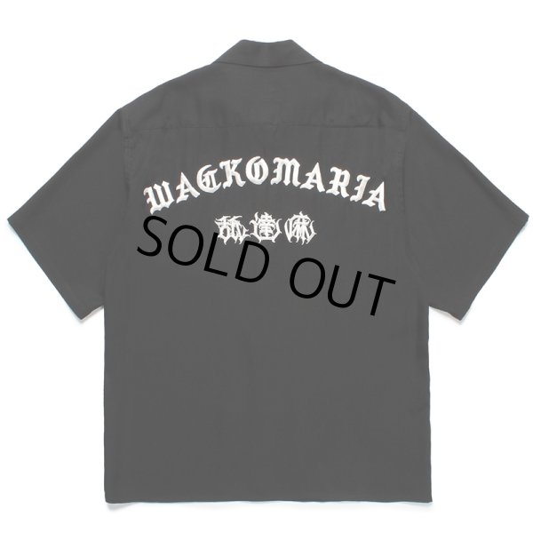 画像2: WACKO MARIA/舐達麻 / HIGH TIMES / 50'S OPEN COLLAR SHIRT（BLACK）［50'Sオープンカラーシャツ-24春夏］ (2)