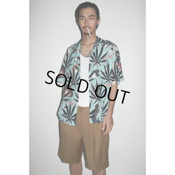 画像2: WACKO MARIA/HIGH TIMES / HAWAIIAN SHIRT（MINT）［ハワイアンシャツ-24春夏］ (2)