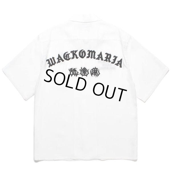 画像2: WACKO MARIA/舐達麻 / HIGH TIMES / 50'S OPEN COLLAR SHIRT（WHITE）［50'Sオープンカラーシャツ-24春夏］ (2)