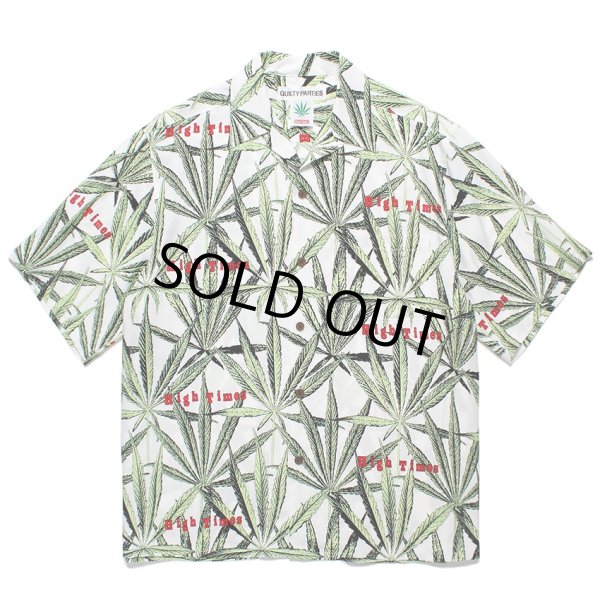 画像1: WACKO MARIA/HIGH TIMES / HAWAIIAN SHIRT（WHITE）［ハワイアンシャツ-24春夏］ (1)