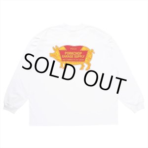 画像: PORKCHOP/LOGO PORK L/S TEE（WHITE）［プリント長袖T-24春夏］