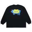 画像1: PORKCHOP/LOGO PORK L/S TEE（BLACK）［プリント長袖T-24春夏］ (1)