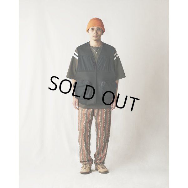 画像2: 【40%OFF】CALEE/R/P ZIGZAG STRIPE EASY TROUSERS（BROWN）［ジグザグストライプイージートラウザース-24春夏］ (2)