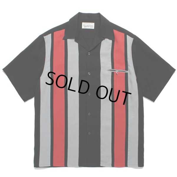画像1: WACKO MARIA/SWITCHING 50'S OPEN COLLAR SHIRT（BLACK）［スイッチング50'Sオープンカラーシャツ-24春夏］ (1)