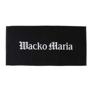 画像: WACKO MARIA/LOGO JACQUARD TOWEL（LARGE）（BLACK）［ロゴジャガードタオル-24春夏］