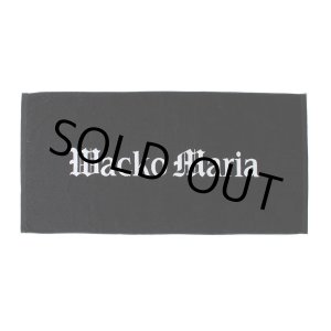 画像: WACKO MARIA/LOGO JACQUARD TOWEL（LARGE）（BLACK）［ロゴジャガードタオル-24春夏］