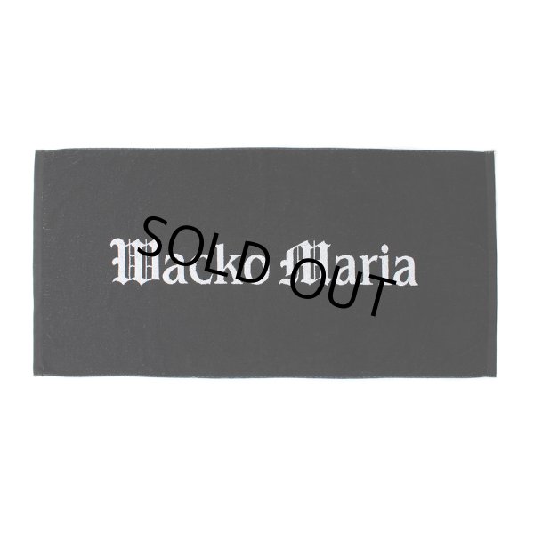画像1: WACKO MARIA/LOGO JACQUARD TOWEL（LARGE）（BLACK）［ロゴジャガードタオル-24春夏］ (1)