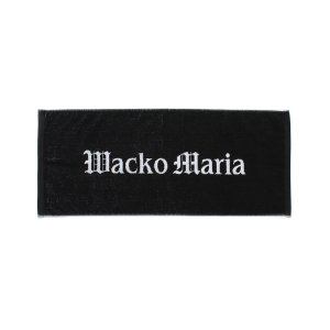 画像: WACKO MARIA/LOGO JACQUARD TOWEL（SMALL）（BLACK）［ロゴジャガードタオル-24春夏］