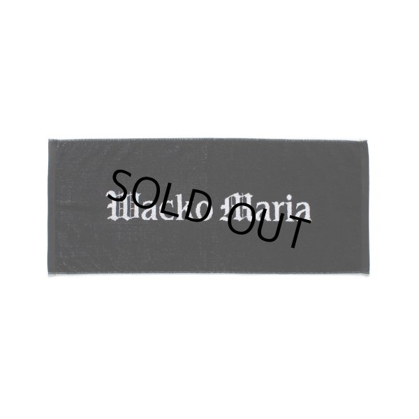 画像1: WACKO MARIA/LOGO JACQUARD TOWEL（SMALL）（BLACK）［ロゴジャガードタオル-24春夏］ (1)
