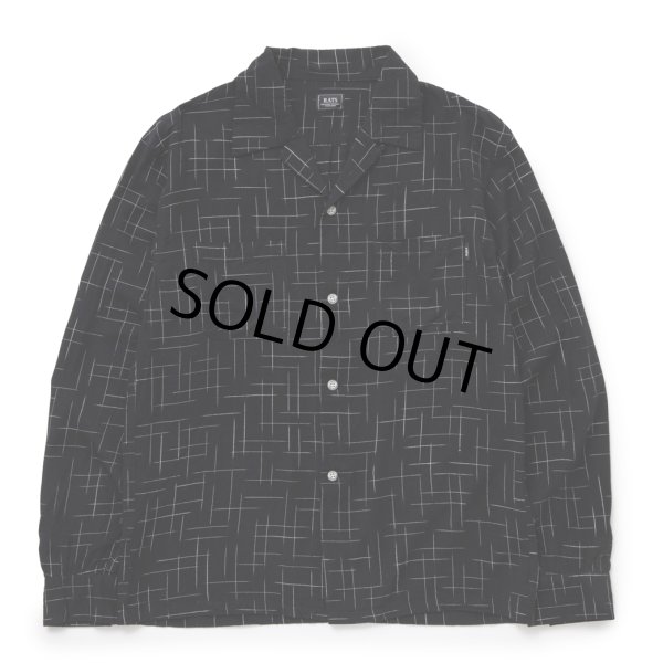 画像1: RATS/KASURI RAYON SHIRT（BLACK）［カスリレーヨンシャツ-24春夏］ (1)