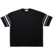 画像1: COOTIE PRODUCTIONS/Jacquard Sleeve S/S Tee（Black）［ジャガードスリーブT-24春夏］ (1)