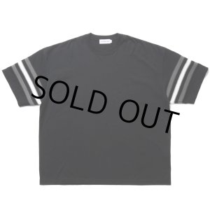 画像: COOTIE PRODUCTIONS/Jacquard Sleeve S/S Tee（Black）［ジャガードスリーブT-24春夏］
