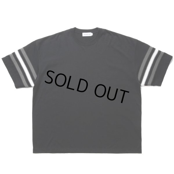 画像1: COOTIE PRODUCTIONS/Jacquard Sleeve S/S Tee（Black）［ジャガードスリーブT-24春夏］ (1)