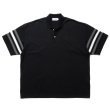 画像3: COOTIE PRODUCTIONS/Jacquard Sleeve S/S Polo（Black）［ジャガードスリーブポロ-24春夏］ (3)