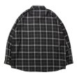 画像2: ROTTWEILER/R9 CHECK SHIRT（BLACK） 【30%OFF】［チェックオープンカラーシャツ-23秋冬］ (2)