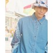 画像7: CHALLENGER/L/S TIE DYE SLEEVE DENIM SHIRT（WASHED INDIGO）［タイダイスリーブデニムシャツ-24春夏］ (7)